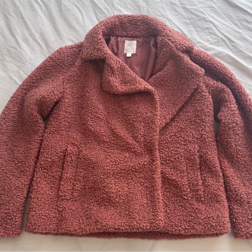 Lauren Conrad Mauve Fuzzy Jacket